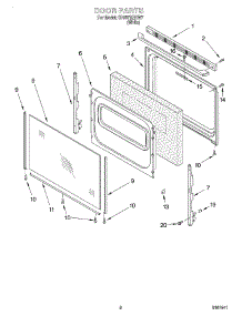 06 - Door, Optional parts for Whirlpool Range SF357BEHW7 from AppliancePartsPros.com