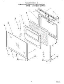 06 - Door, Lit / Optional parts for Whirlpool Range SF362BEGW0 from AppliancePartsPros.com