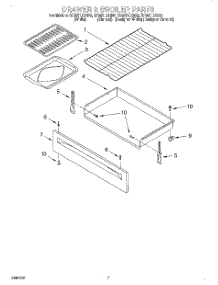 05 - Drawer And Broiler parts for Whirlpool Range SF387LEGN0 from AppliancePartsPros.com