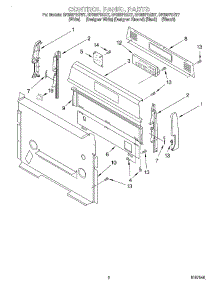 02 - Control Panel parts for Whirlpool Range SF385PEGW7 from AppliancePartsPros.com