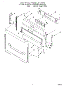 02 - Control Panel parts for Whirlpool Range SF362BEGW1 from AppliancePartsPros.com