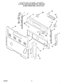 04 - Control Panel parts for Whirlpool Range GR399LXGQ0 from AppliancePartsPros.com