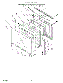 06 - Door parts for Whirlpool Range GS395LEGB6 from AppliancePartsPros.com