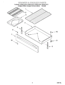 02 - Drawer And Broiler parts for Whirlpool Range GR399LXGB2 from AppliancePartsPros.com