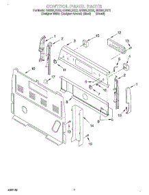 05 - Control Panel, Optional parts for Whirlpool Range GR399LXGB2 from AppliancePartsPros.com