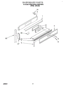 06 - Backguard parts for Whirlpool Range SF380PEWN0 from AppliancePartsPros.com