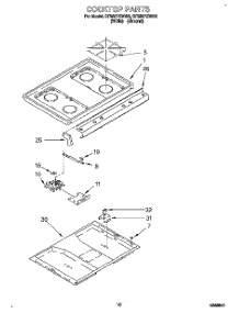 07 - Cooktop parts for Whirlpool Range SF380PEWN0 from AppliancePartsPros.com