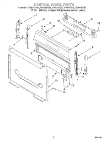 02 - Control Panel parts for Whirlpool Range SF385PEGZ3 from AppliancePartsPros.com