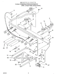 03 - Manifold parts for Whirlpool Range SF362BEGQ6 from AppliancePartsPros.com