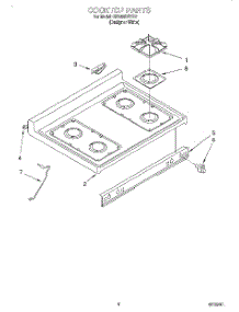 02 - Cooktop parts for Whirlpool Range SF365BEYQ7 from AppliancePartsPros.com