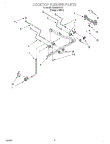 03 - Cooktop Burner parts for Whirlpool Range SF365BEYQ7 from AppliancePartsPros.com