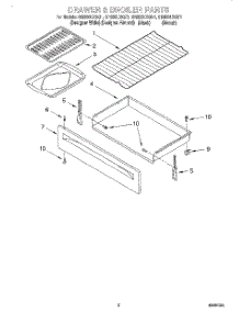 02 - Drawer And Broiler parts for Whirlpool Range GR399LXGQ1 from AppliancePartsPros.com