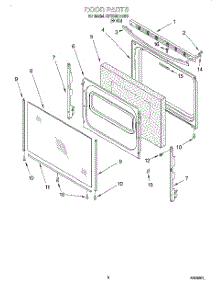 06 - Door, Lit / Optional parts for Whirlpool Range SF350BEEW0 from AppliancePartsPros.com