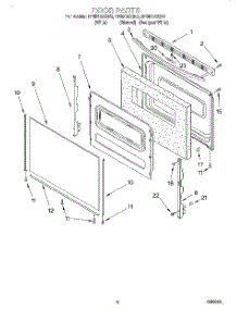 05 - Door, Lit / Optional parts for Whirlpool Range RF364BXGQ0 from AppliancePartsPros.com