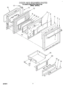 06 - Door And Drawer parts for Whirlpool Range SF367PEYW6 from AppliancePartsPros.com