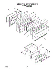 06 - Door And Drawer parts for Whirlpool Range SF367PEYQ8 from AppliancePartsPros.com