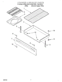 05 - Drawer And Broiler parts for Whirlpool Range SF387LEGQ1 from AppliancePartsPros.com