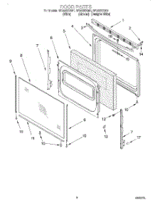 06 - Door, Lit / Optional parts for Whirlpool Range SF362BEGN1 from AppliancePartsPros.com