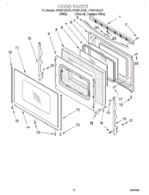 06 - Door, Lit / Optional parts for Whirlpool Range SF387LEGW1 from AppliancePartsPros.com
