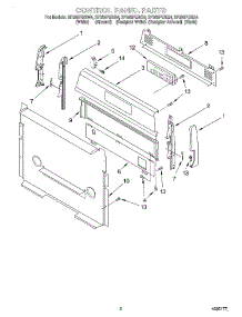 02 - Control Panel parts for Whirlpool Range SF385PEGW4 from AppliancePartsPros.com