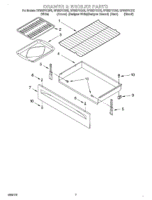 05 - Drawer & Broiler parts for Whirlpool Range SF385PEGB5 from AppliancePartsPros.com