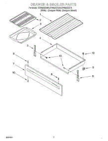 05 - Drawer And Broiler parts for Whirlpool Range SF362BEGW6 from AppliancePartsPros.com