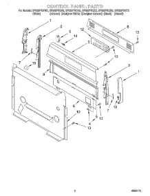 02 - Control Panel parts for Whirlpool Range SF385PEGT5 from AppliancePartsPros.com