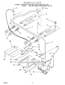 03 - Manifold parts for Whirlpool Range SF387LEGQ0 from AppliancePartsPros.com