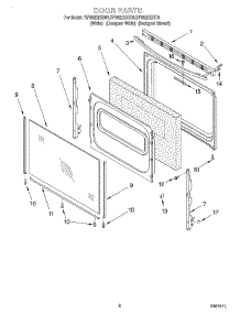 06 - Door parts for Whirlpool Range SF362BEGW6 from AppliancePartsPros.com