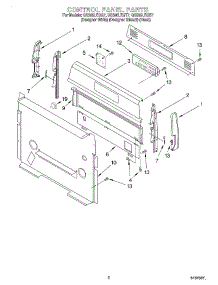 02 - Control Panel parts for Whirlpool Range GS395LEGQ7 from AppliancePartsPros.com