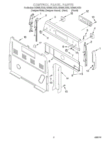 02 - Control Panel parts for Whirlpool Range GR396LXGT2 from AppliancePartsPros.com