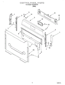 02 - Control Panel parts for Whirlpool Range SF357BEHW0 from AppliancePartsPros.com
