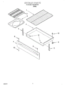 05 - Broiler parts for Whirlpool Range SF357BEHW0 from AppliancePartsPros.com