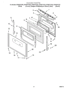 06 - Door, Optional parts for Whirlpool Range SF385PEGN5 from AppliancePartsPros.com