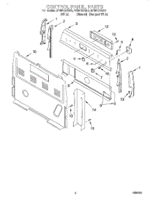 02 - Control Panel parts for Whirlpool Range RF364BXGW0 from AppliancePartsPros.com