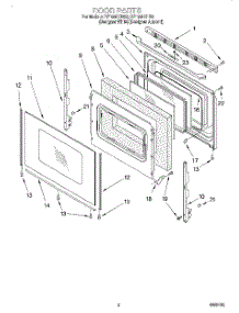 02 - Door parts for Whirlpool Range RF199LXHZ0 from AppliancePartsPros.com