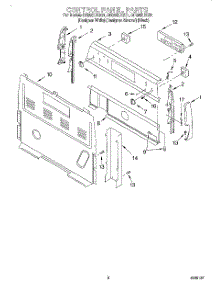 02 - Control Panel parts for Whirlpool Range GR395LXGB1 from AppliancePartsPros.com
