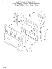 05 - Control Panel, Optional parts for Whirlpool Range GR399LXGZ1 from AppliancePartsPros.com