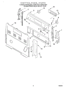 02 - Control Panel parts for Whirlpool Range GR395LXGZ0 from AppliancePartsPros.com