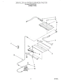 04 - Broiler And Oven Burner parts for Whirlpool Range SF367PEYQ9 from AppliancePartsPros.com