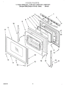 03 - Door parts for Whirlpool Range GR399LXGT1 from AppliancePartsPros.com