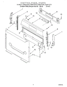 02 - Control Panel parts for Whirlpool Range GS395LEGB3 from AppliancePartsPros.com