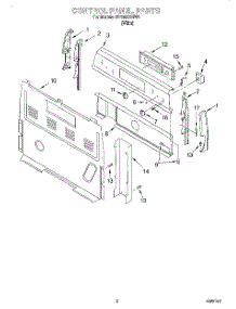 02 - Control Panel parts for Whirlpool Range RF340BXHW0 from AppliancePartsPros.com