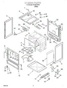 03 - Chassis parts for Whirlpool Range RF340BXHW0 from AppliancePartsPros.com