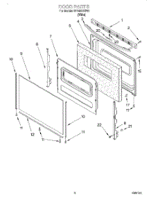 05 - Door, Optional parts for Whirlpool Range RF340BXHW0 from AppliancePartsPros.com