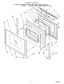 06 - Door, Lit / Optional parts for Whirlpool Range SF387LEGZ0 from AppliancePartsPros.com
