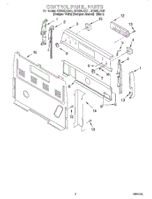 02 - Control Panel parts for Whirlpool Range GR396LXGB1 from AppliancePartsPros.com