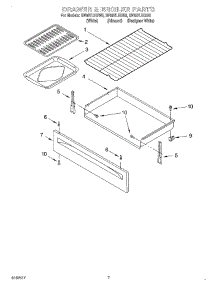 05 - Drawer And Broiler parts for Whirlpool Range SF387LEGW6 from AppliancePartsPros.com
