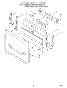 02 - Control Panel parts for Whirlpool Range SF362BEGT6 from AppliancePartsPros.com