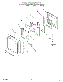 04 - Oven Door parts for Whirlpool Range RS675PXGT7 from AppliancePartsPros.com